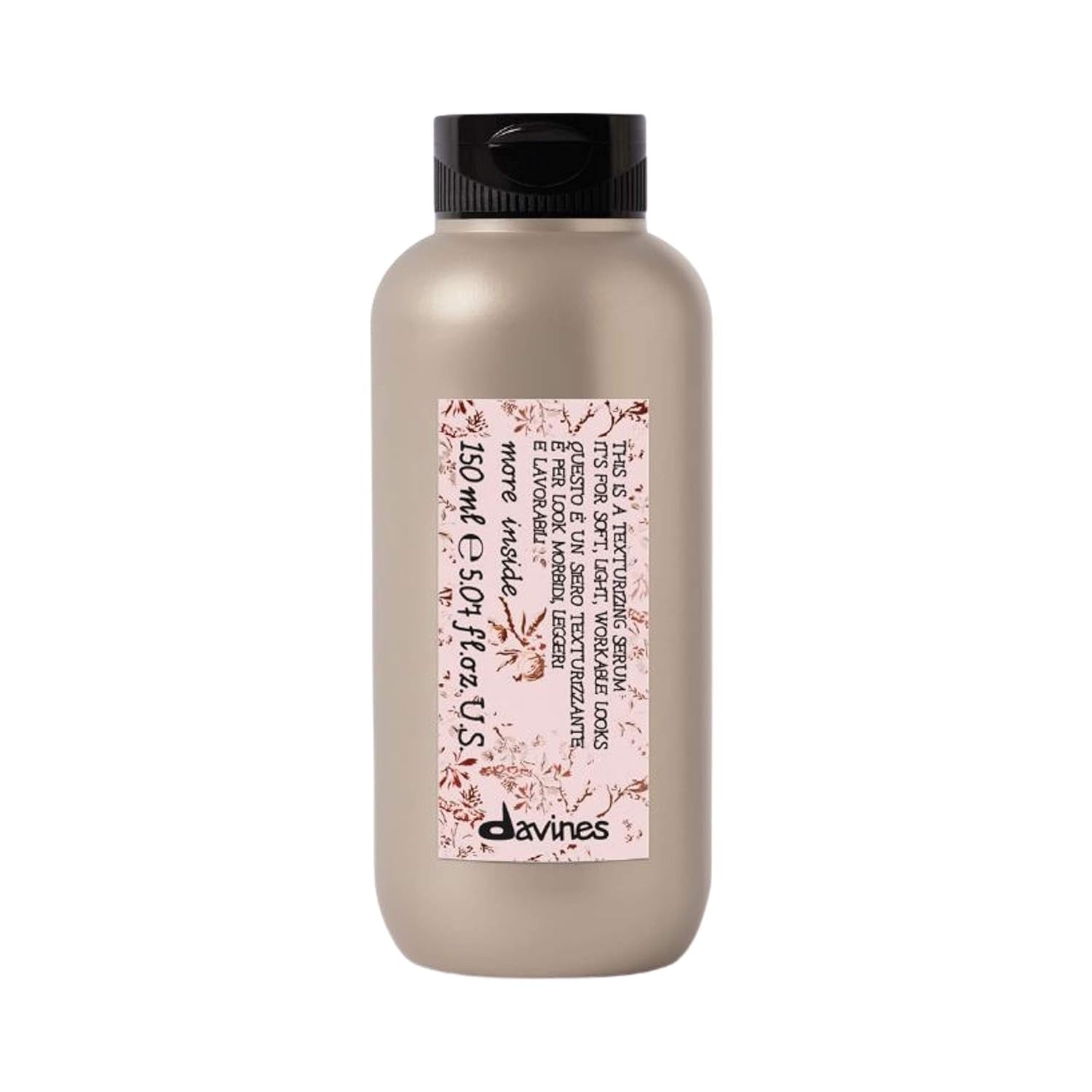 Davines This Is a Texturizing Serum bottle, opaque beige, black cap