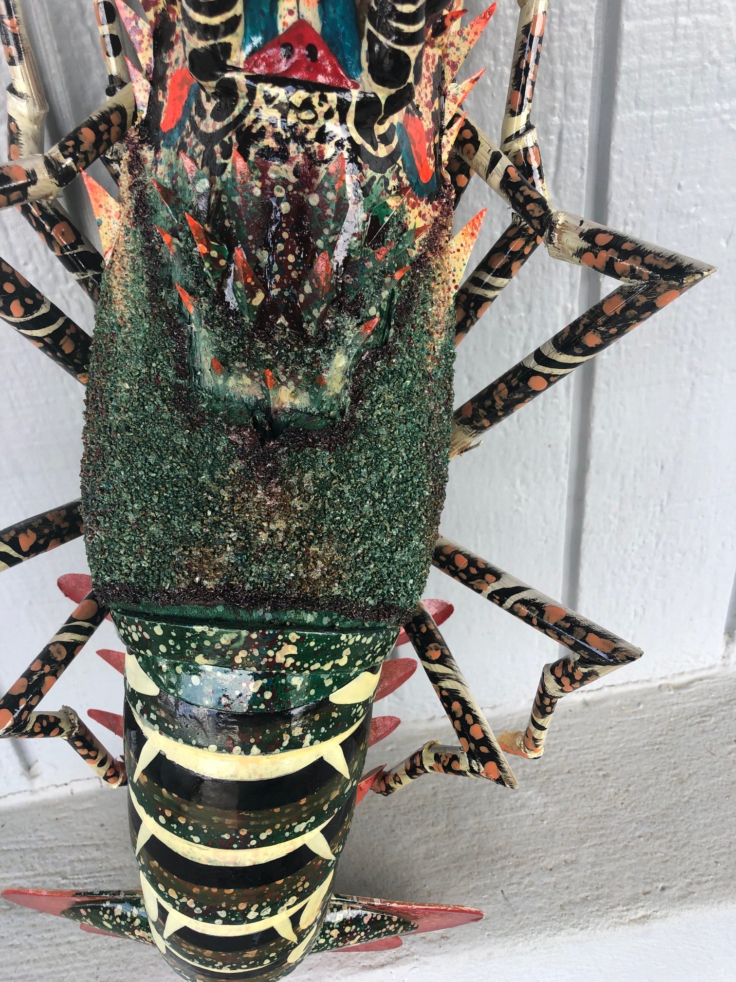 Decorative Painted Hanging Bamboo Lobster