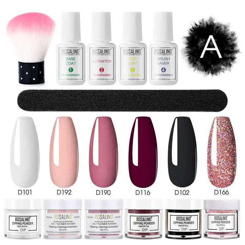Dipping Powder Nail Beauty Set with Brush