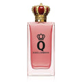 Dolce & Gabbana Q Eau de Parfum Intense bottle, gold crown cap, red-pink glass