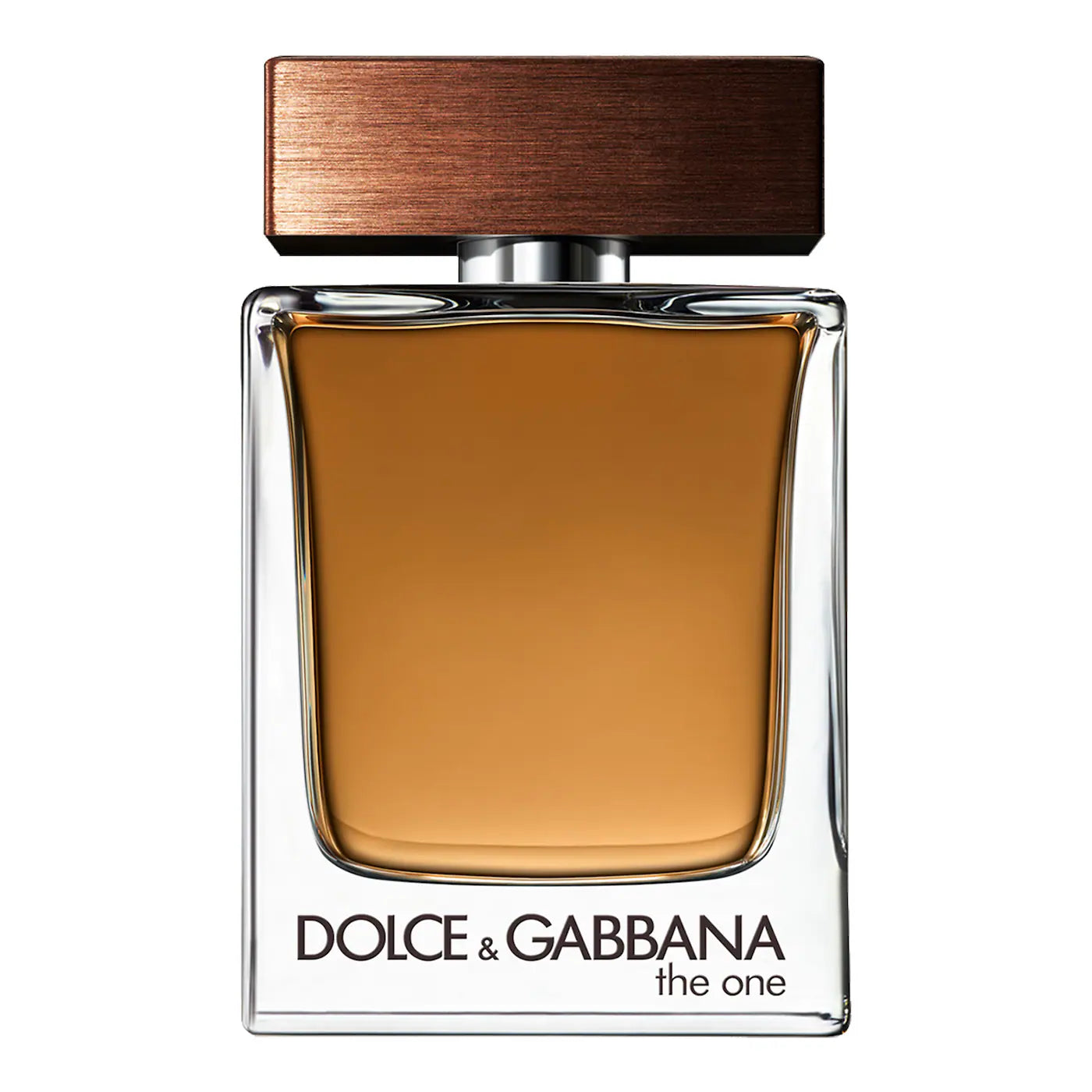 Dolce & Gabbana The One for Men eau de toilette bottle, amber glass