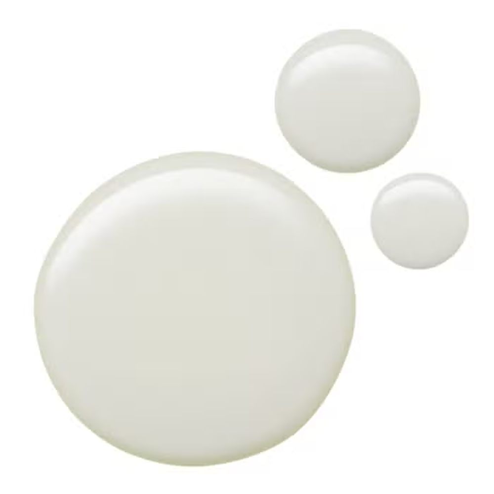 Body oil texture with three pale white gel droplets