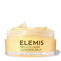 Elemis Pro-Collagen cleansing balm jar with golden balm, silver lid
