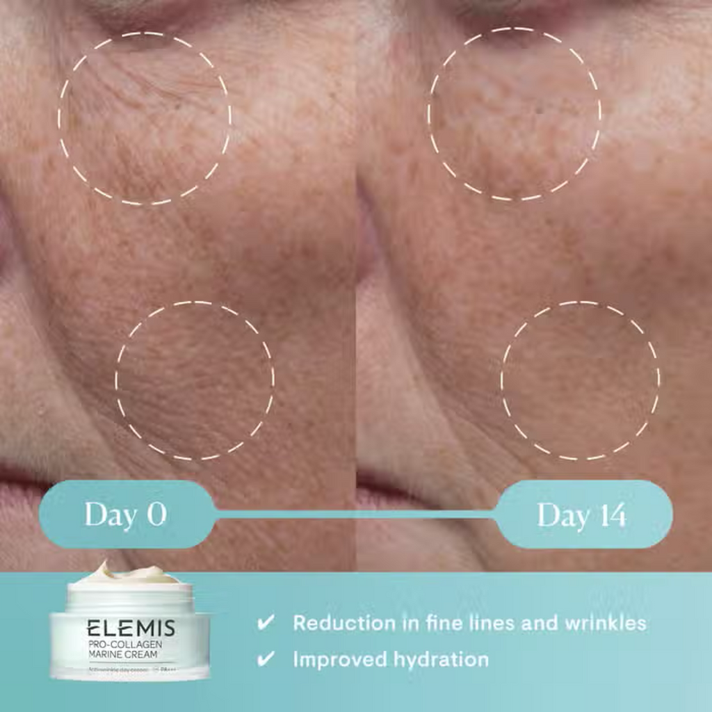 Skincare cream spread on skin with glossy pale sheen