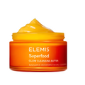 Orange Superfood glow cleansing butter jar with open scoop