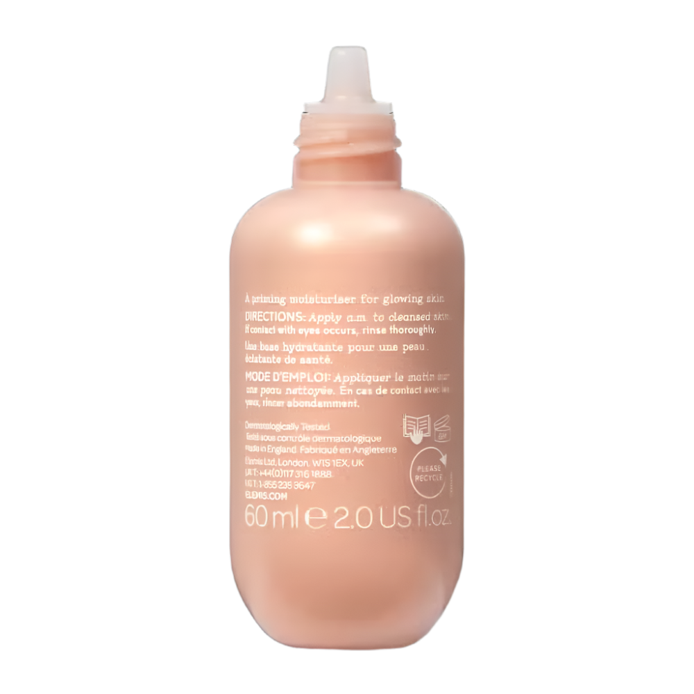 Elemis glow priming moisturiser bottle back, 60 ml