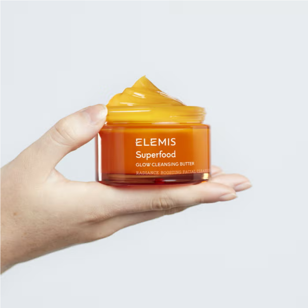 Orange Superfood glow cleansing butter jar
