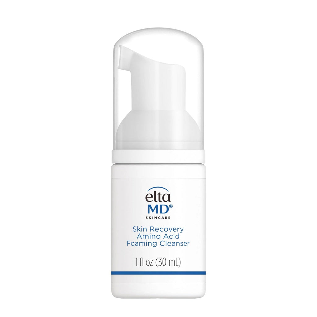 EltaMD Skin Recovery amino acid foaming cleanser bottle with white pump