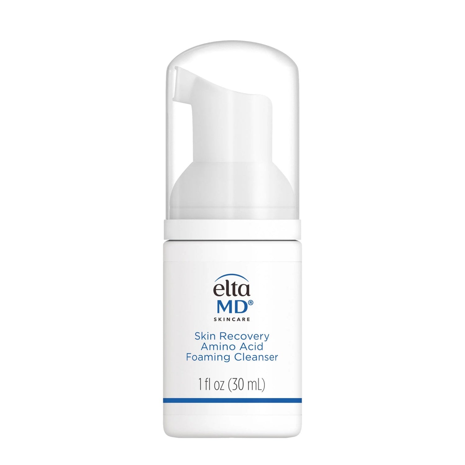 EltaMD Skin Recovery amino acid foaming cleanser bottle with white pump
