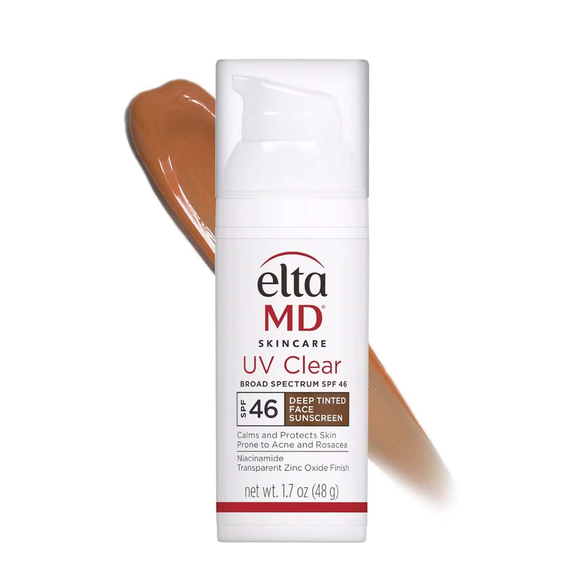 EltaMD UV Clear deep tinted sunscreen SPF 46, 1.7 oz bottle