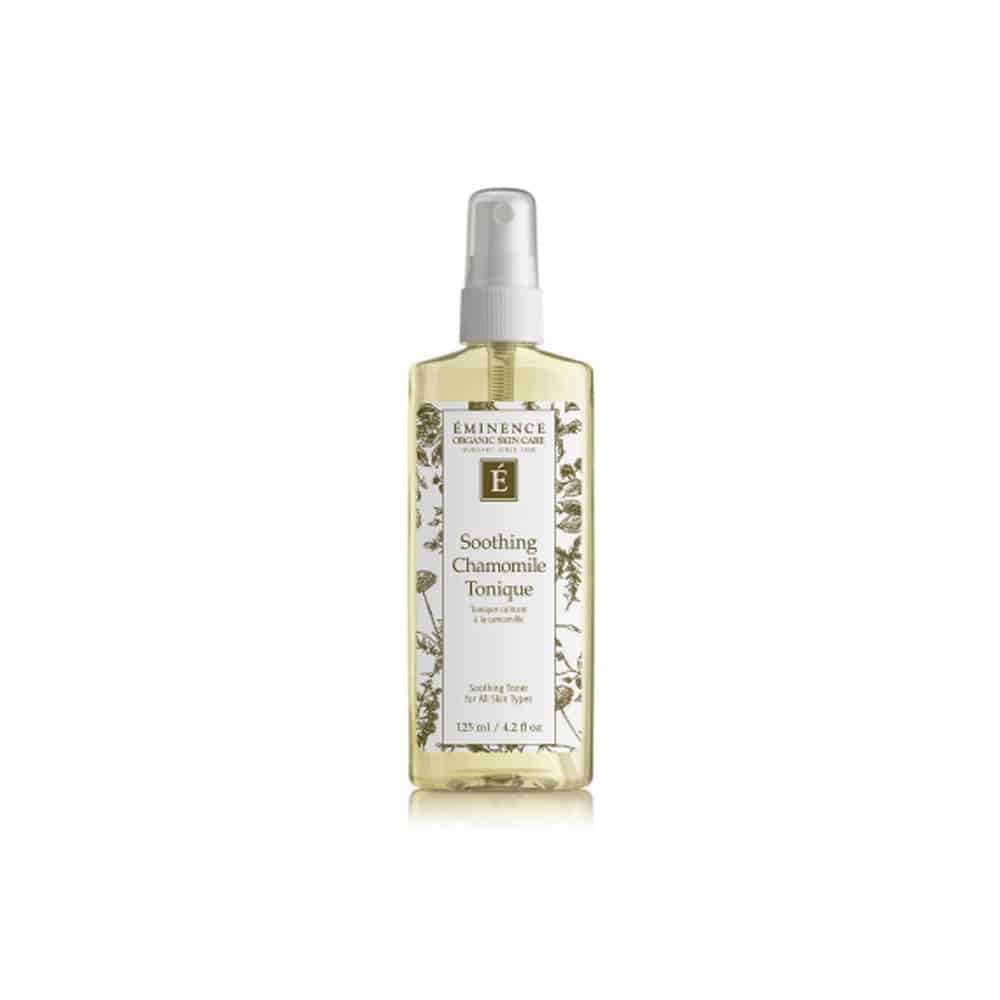 EMINENCE Soothing Chamomile Tonique facial toner bottle, 4.2 oz, with spray cap