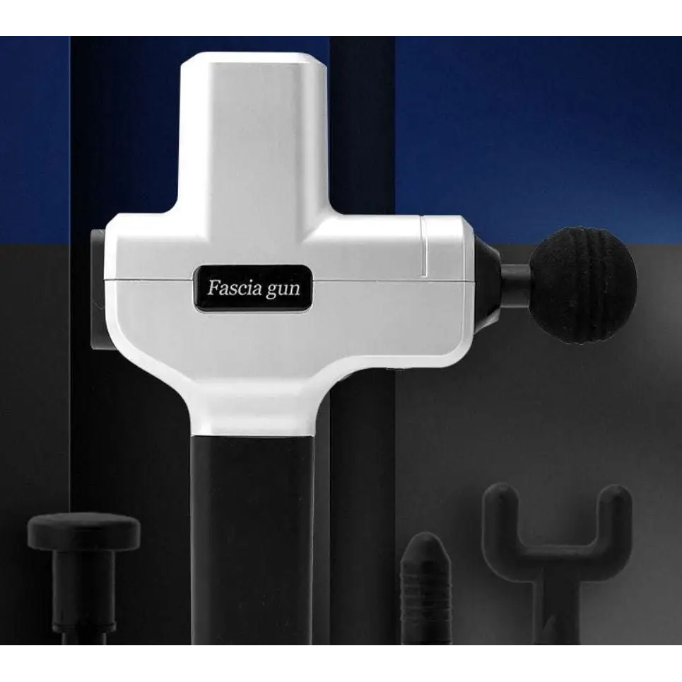 Ergonomic White and Black Massage Stick Hammer