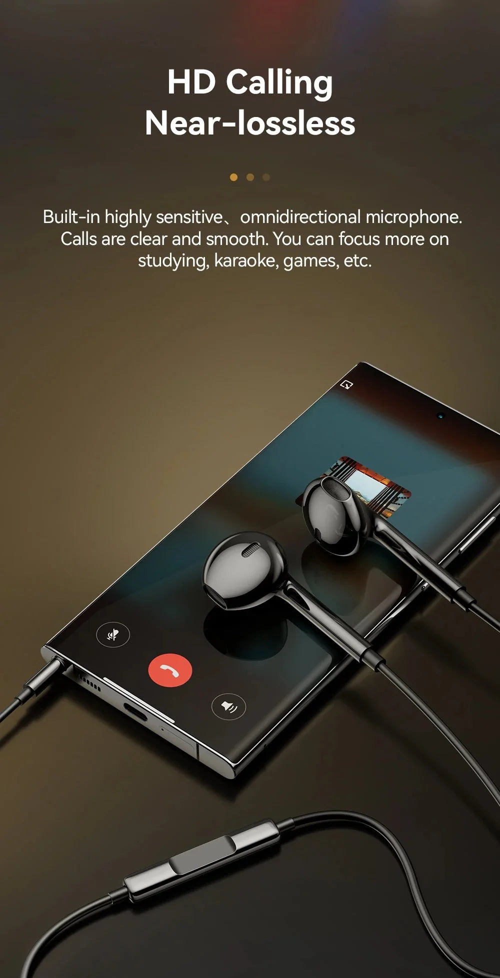 ESSAGER 3.5mm Wired In-Ear Headphones | Built-in Mic and Volume Control