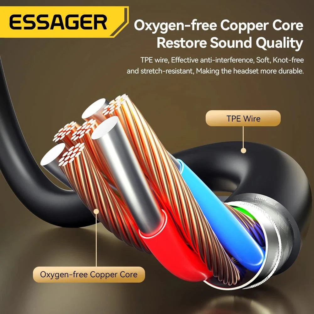 ESSAGER 3.5mm Wired In-Ear Headphones | Built-in Mic and Volume Control