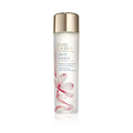 Estee Lauder Micro Essence toner lotion bottle, gold cap and sakura flower design.