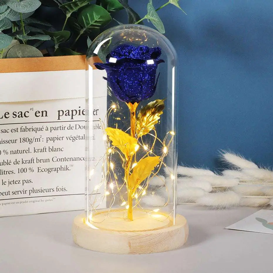 Eternal Rose LED Light in Glass Cover 5 Pack