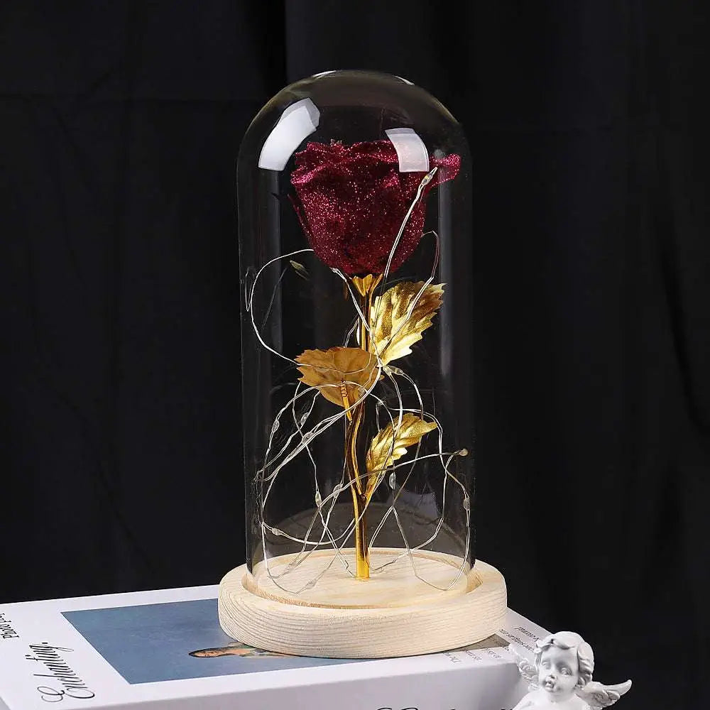 Eternal Rose LED Light in Glass Cover 5 Pack
