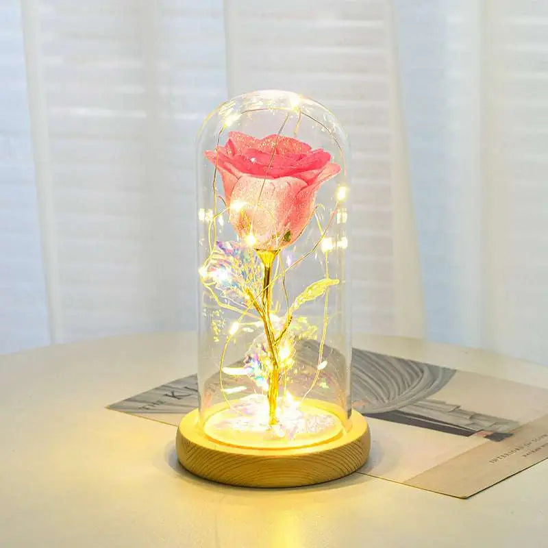 Eternal Rose LED Light in Glass Cover 5 Pack