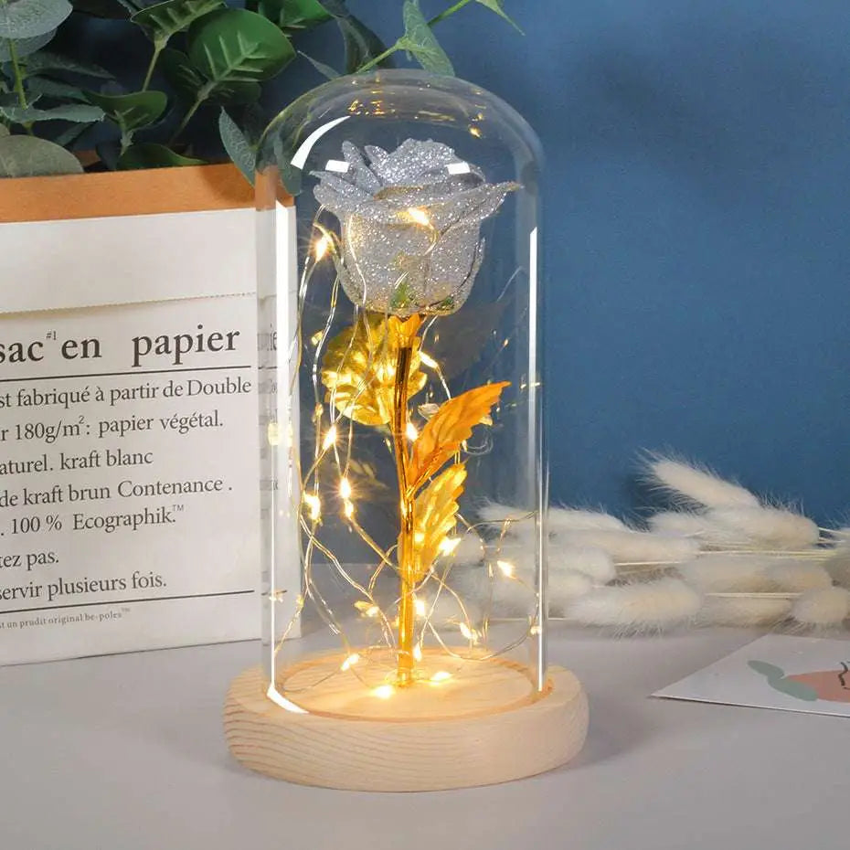 Eternal Rose LED Light in Glass Cover 5 Pack