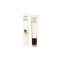 Lip care balm tube with outer carton, beige cap, cream tube body