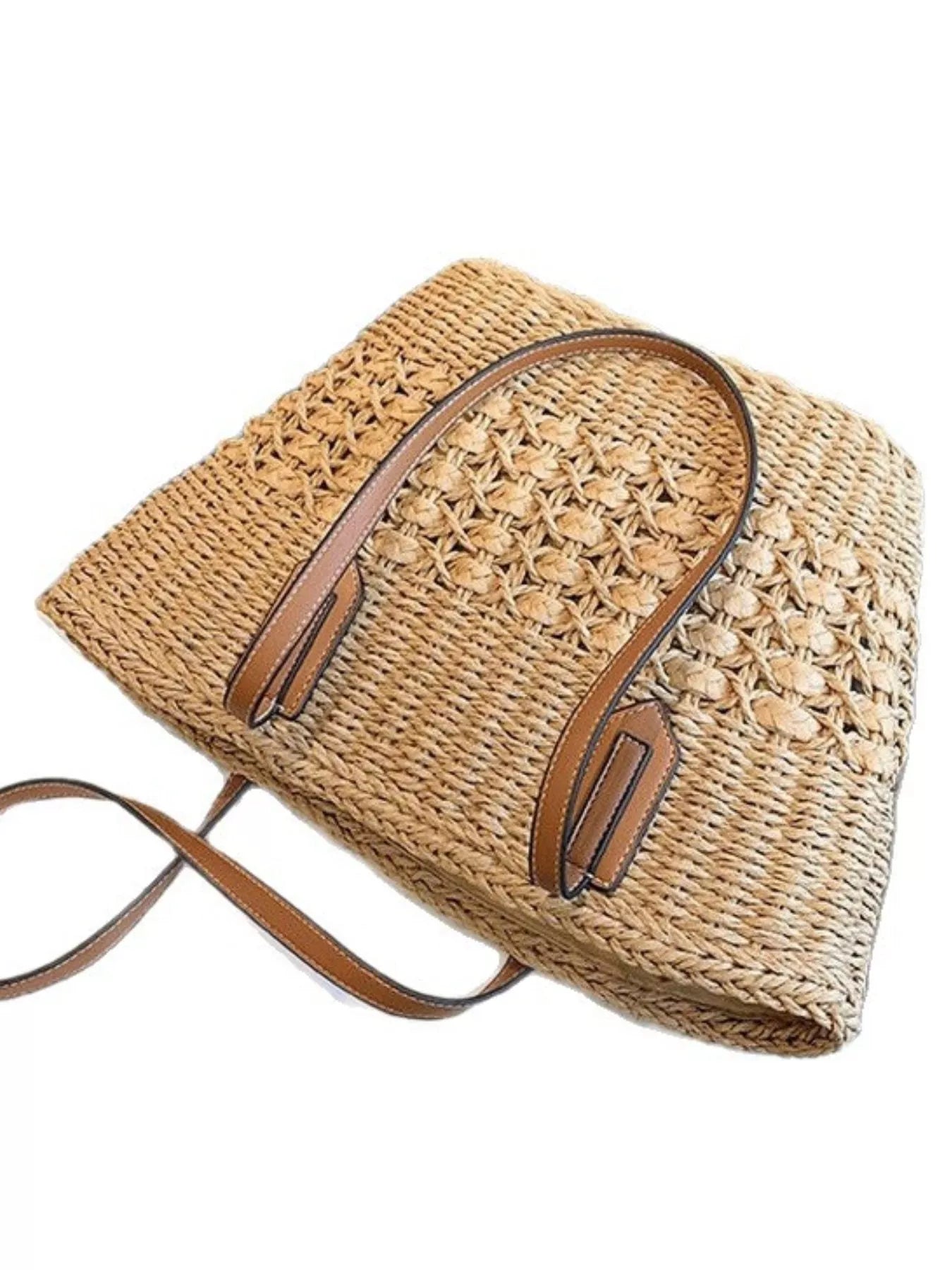 Straw Shoulder Bag - Handwoven Summer Purse for Effortless Style