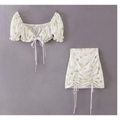 Women's Floral Printed Chiffon Crop Top