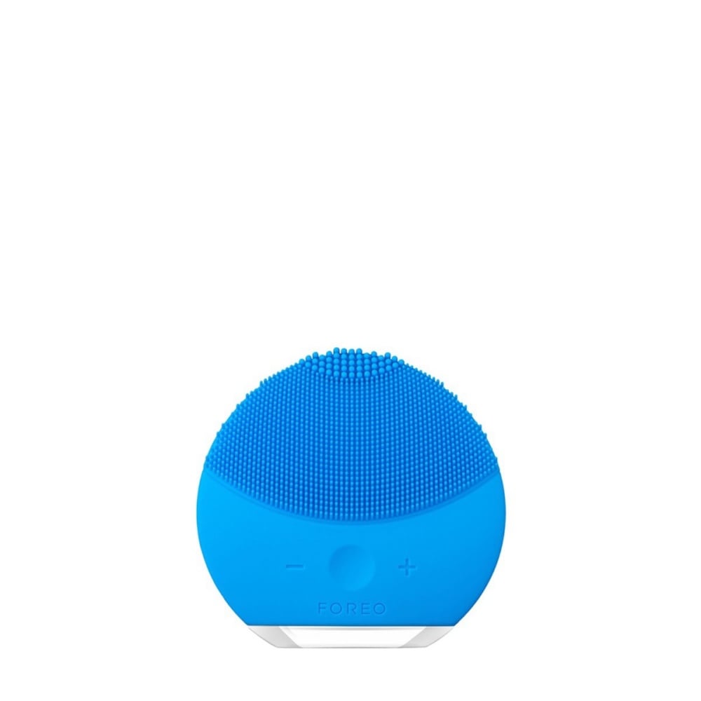 FOREO LUNA Mini 2 aquamarine silicone facial cleansing brush with domed textured head