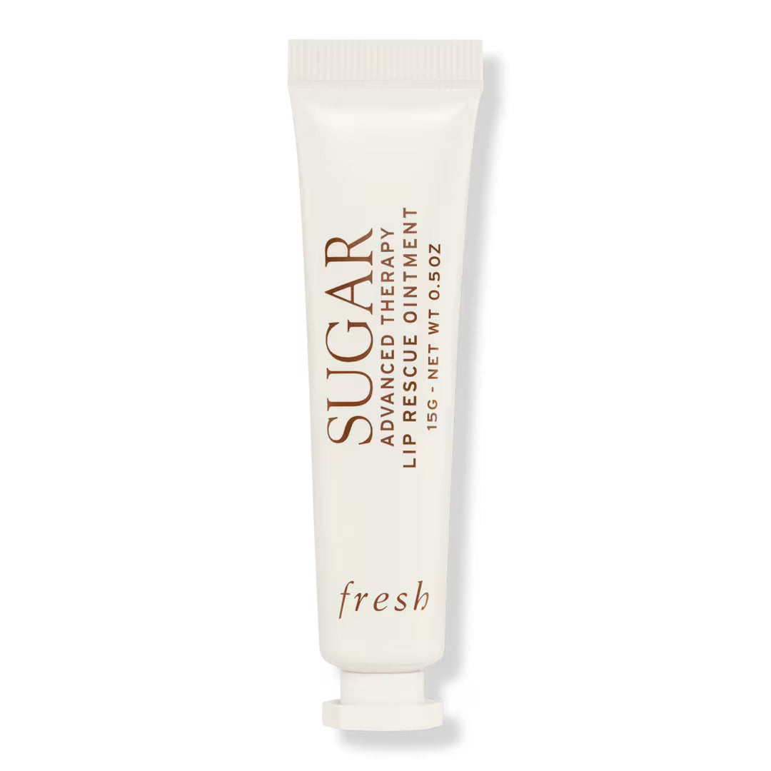 Fresh Sugar Lip Rescue ointment tube, 15 g, white squeeze tube with cap