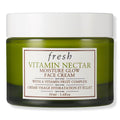 Green glass moisturizer jar with white lid and Fresh label, 50 ml face cream
