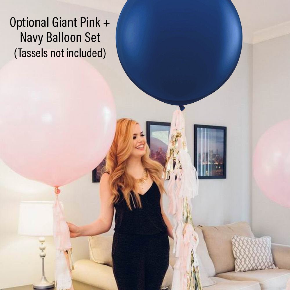 Pastel Pink, Rose Gold & Navy Balloon Garland Kit