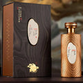 Gilded Liquor Gift Box with Golden Wood Grain Bottle