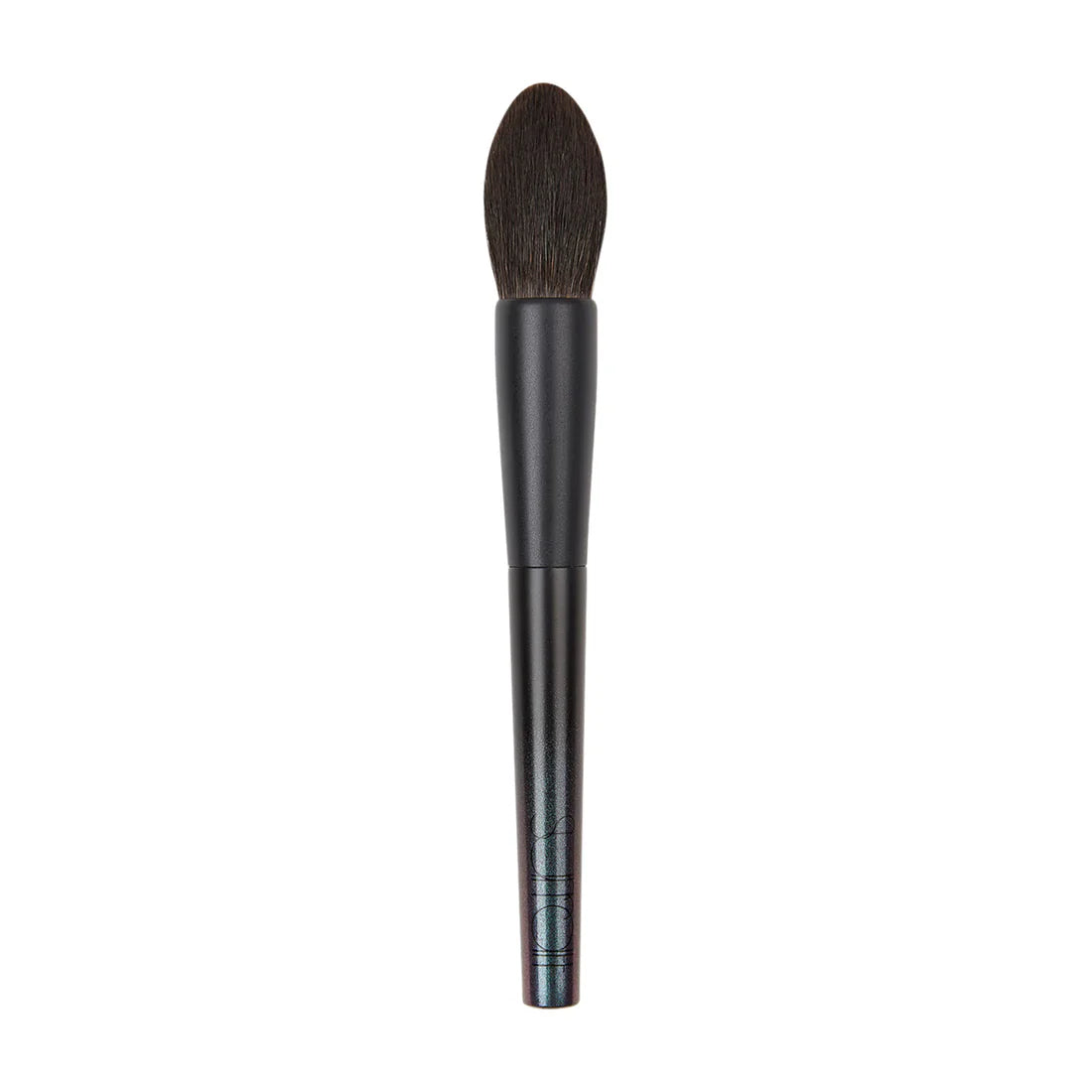 Surratt Beauty highlight brush, black handle with dark brown bristles