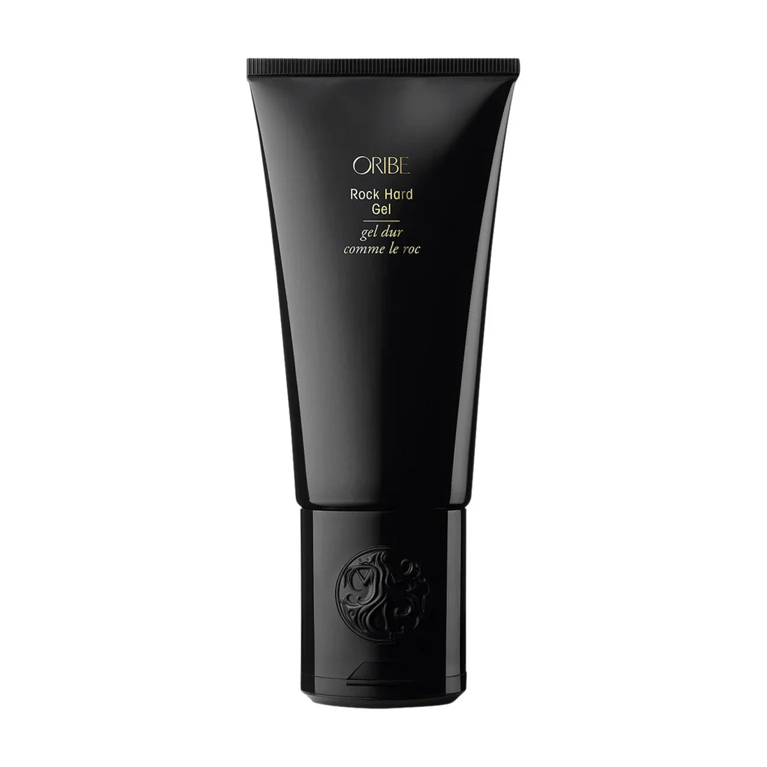 Oribe Rock Hard gel tube, black squeeze tube with ribbed cap