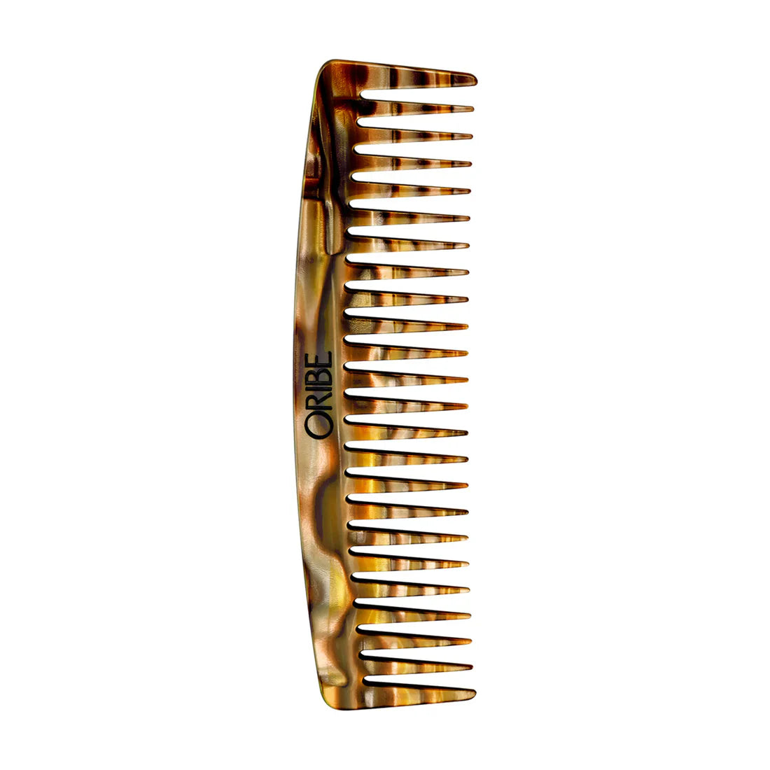 Oribe wide tooth comb with tortoiseshell brown wide teeth