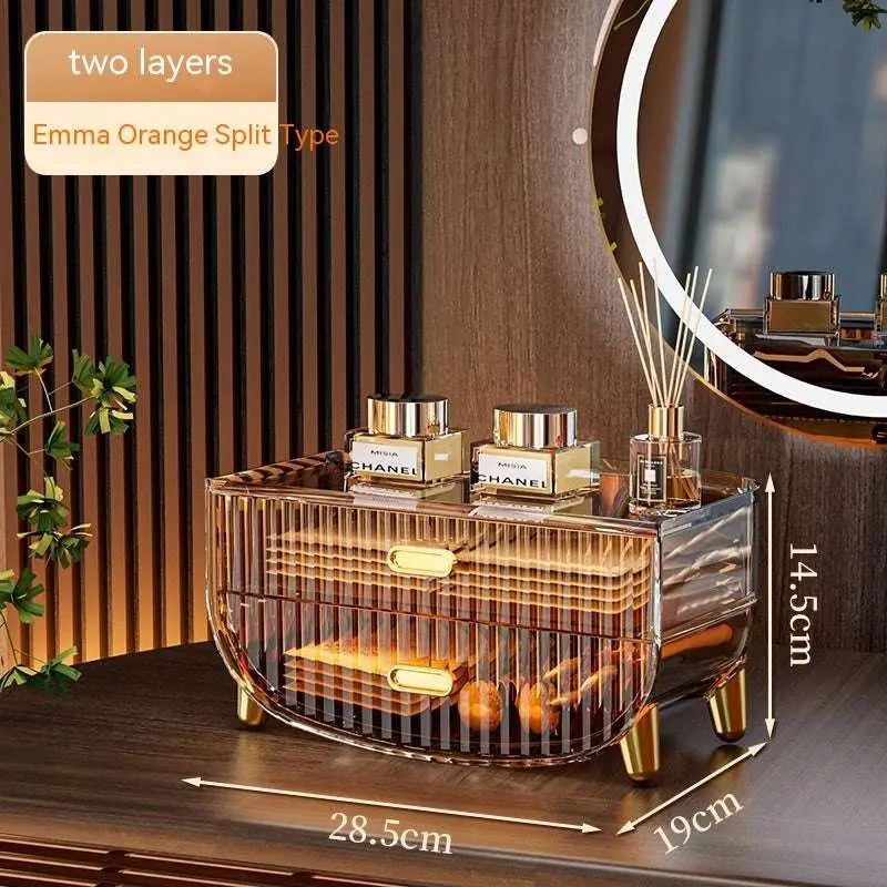 Gold Acrylic Cosmetics Storage Box