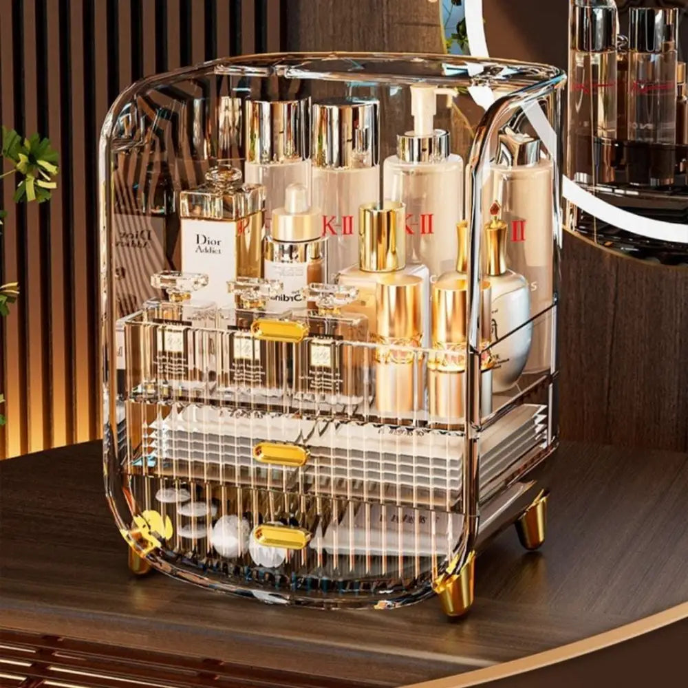 Gold Acrylic Cosmetics Storage Box