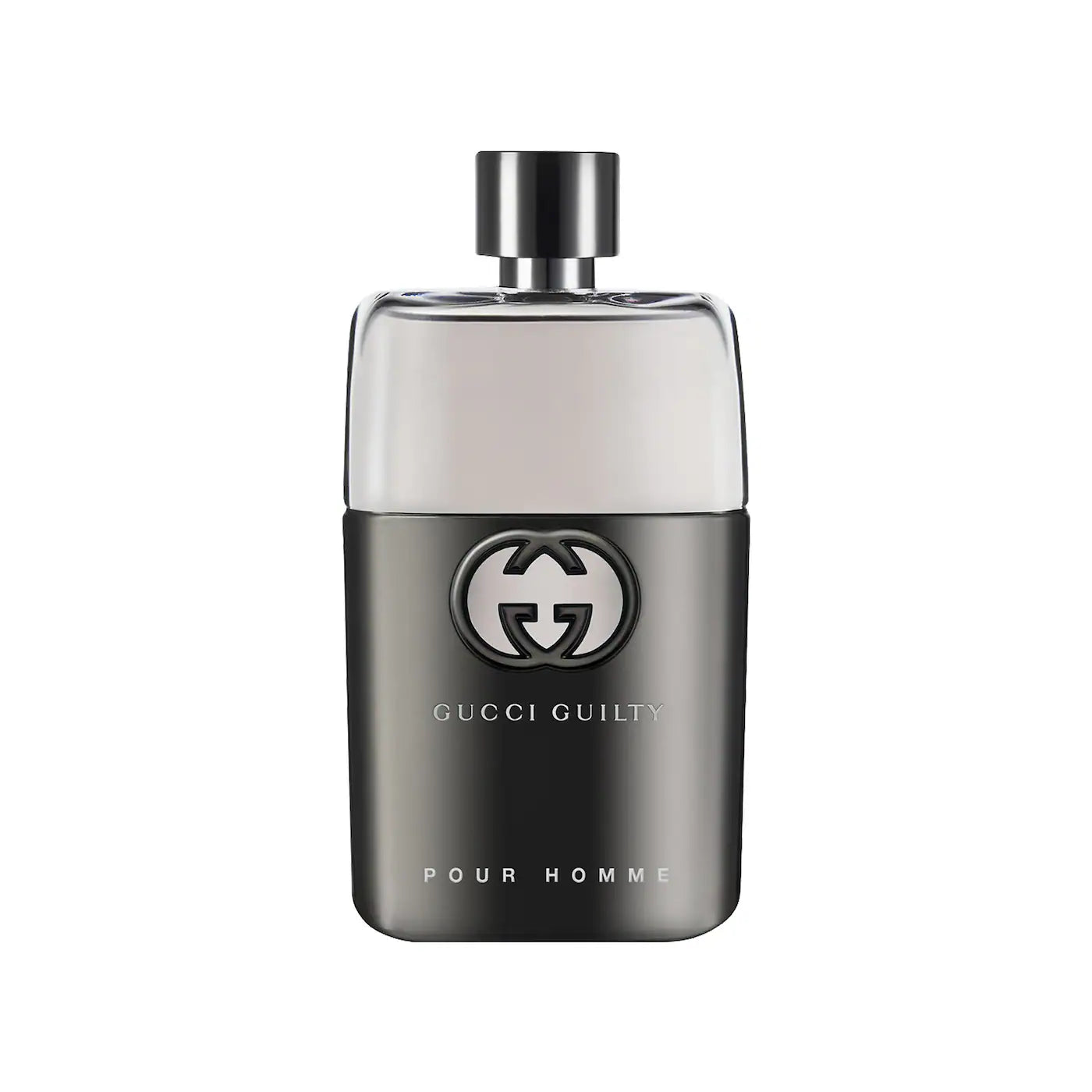 GUCCI Guilty Pour Homme men’s eau de toilette bottle, clear glass with dark label
