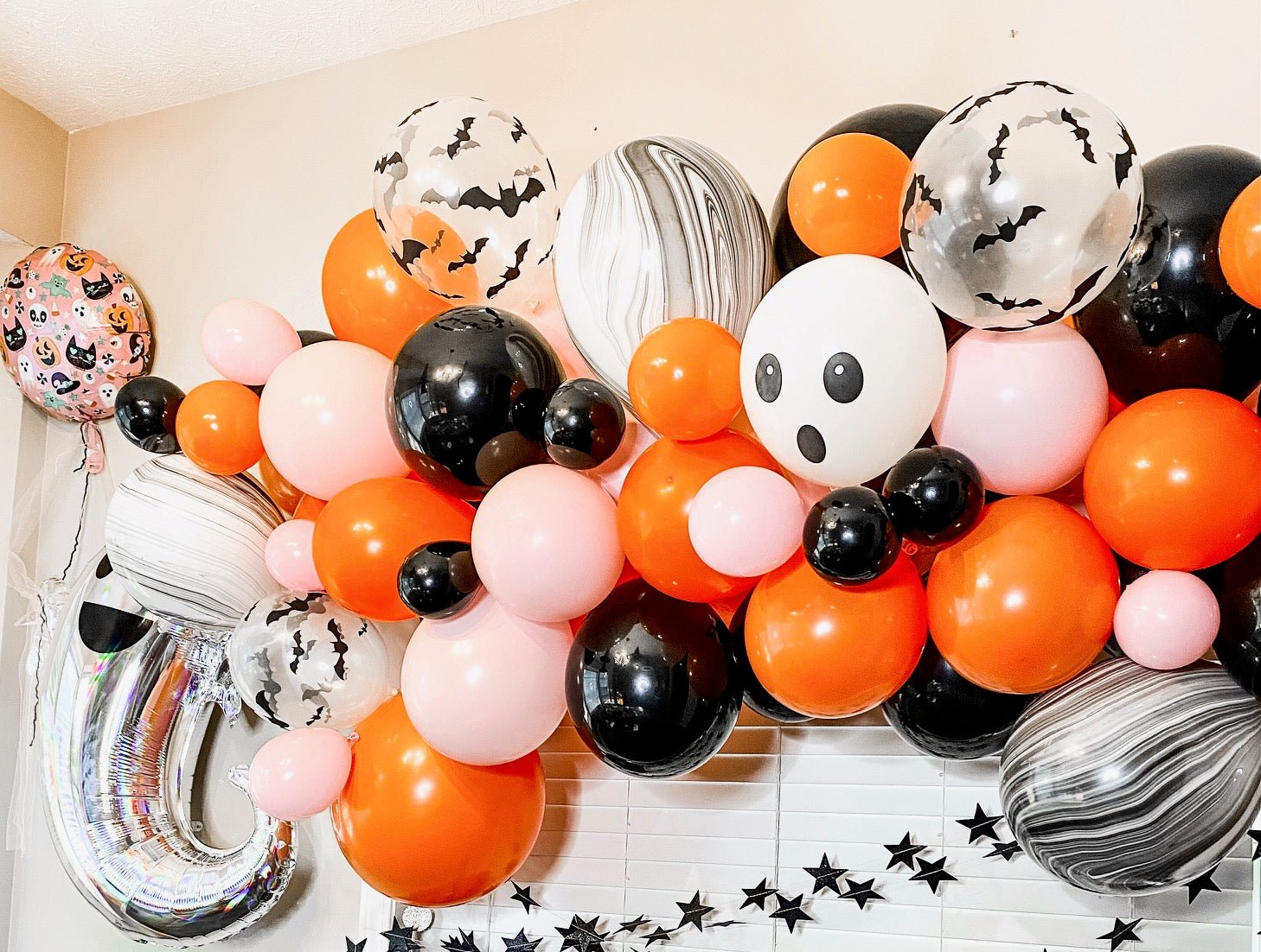 Pink and Black Halloween Balloon Garland Kit | Spooky Cute DIY Arch