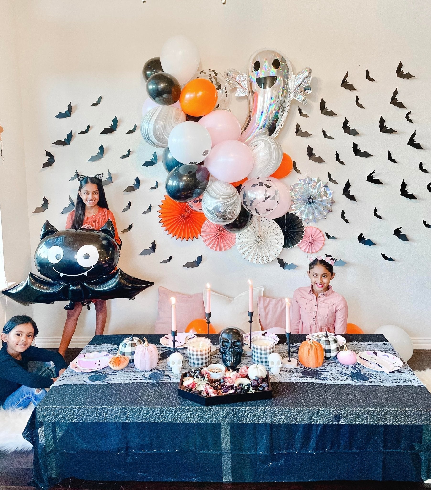 Pink and Black Halloween Balloon Garland Kit | Spooky Cute DIY Arch
