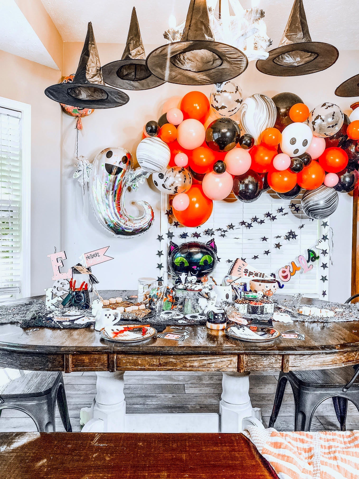 Pink and Black Halloween Balloon Garland Kit | Spooky Cute DIY Arch