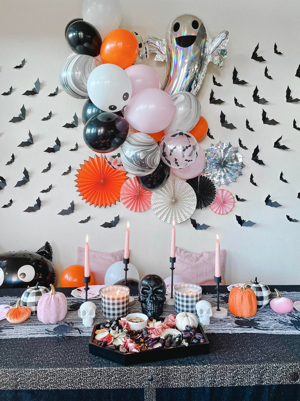 Pink and Black Halloween Balloon Garland Kit | Spooky Cute DIY Arch