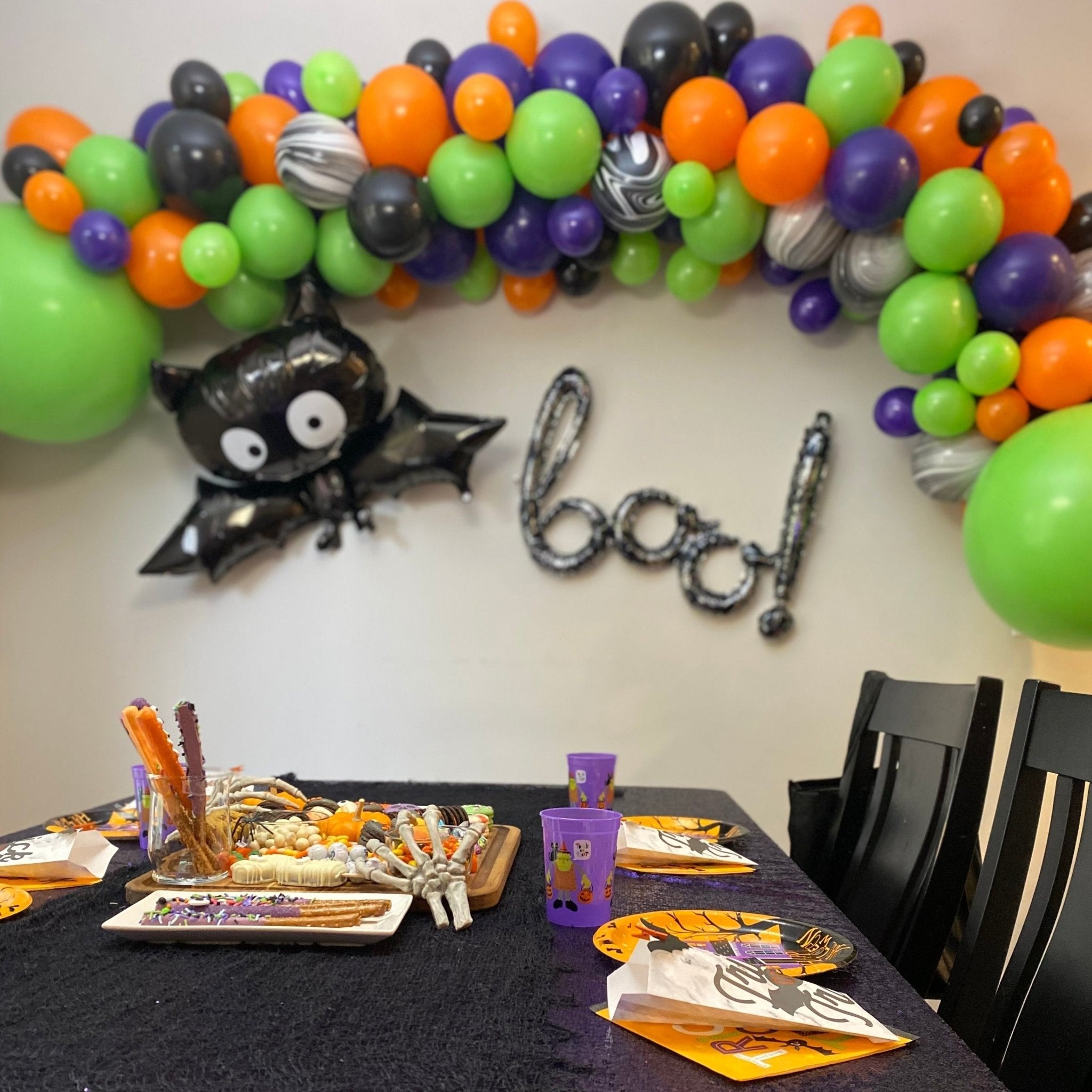 Halloween Balloon Garland Kit - Purple and Lime Green