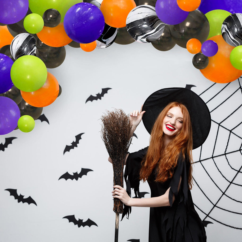 Halloween Balloon Garland Kit - Purple and Lime Green