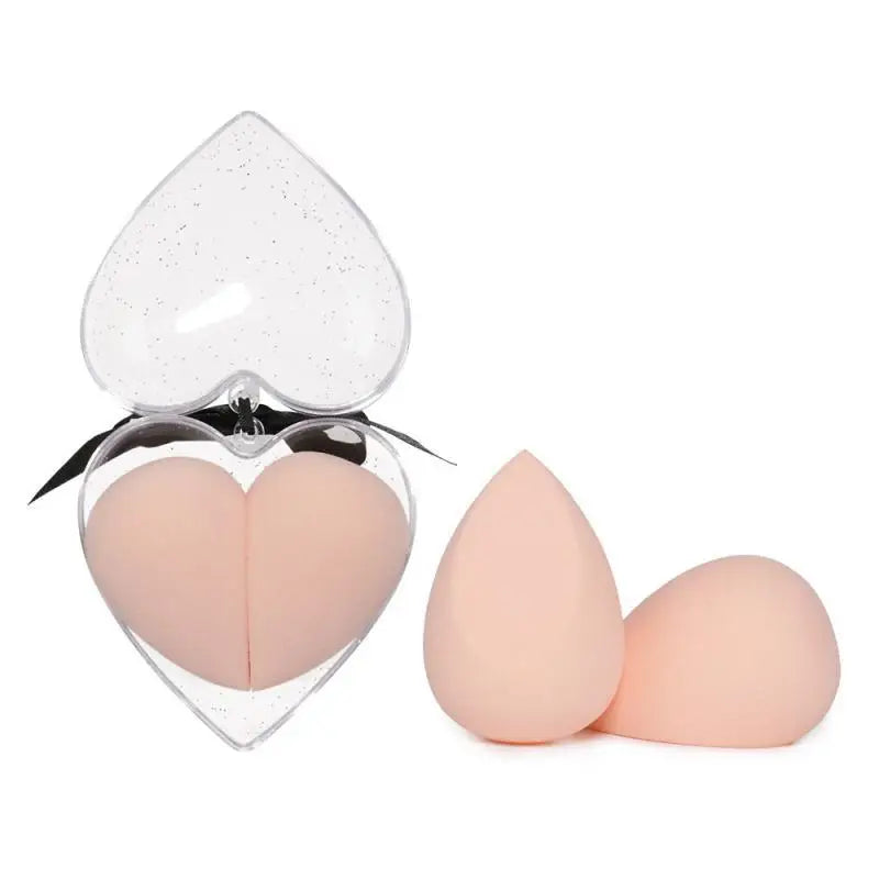 Heart Shaped Beauty Egg Makeup Sponge Gift Box