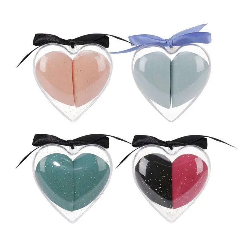 Heart Shaped Beauty Egg Makeup Sponge Gift Box
