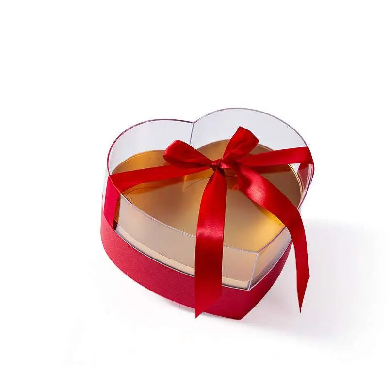 Heart Shaped Transparent Flower Packing Box