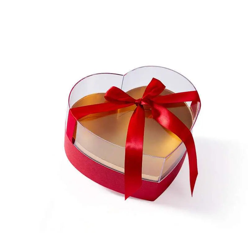 Heart Shaped Transparent Flower Packing Box