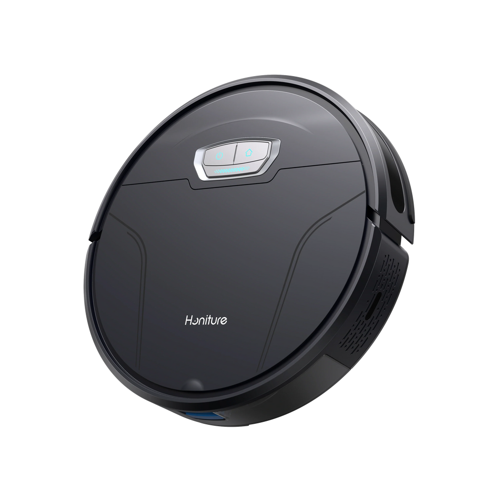 Honiture G20 Pro robotic vacuum in dark gray with top display panel