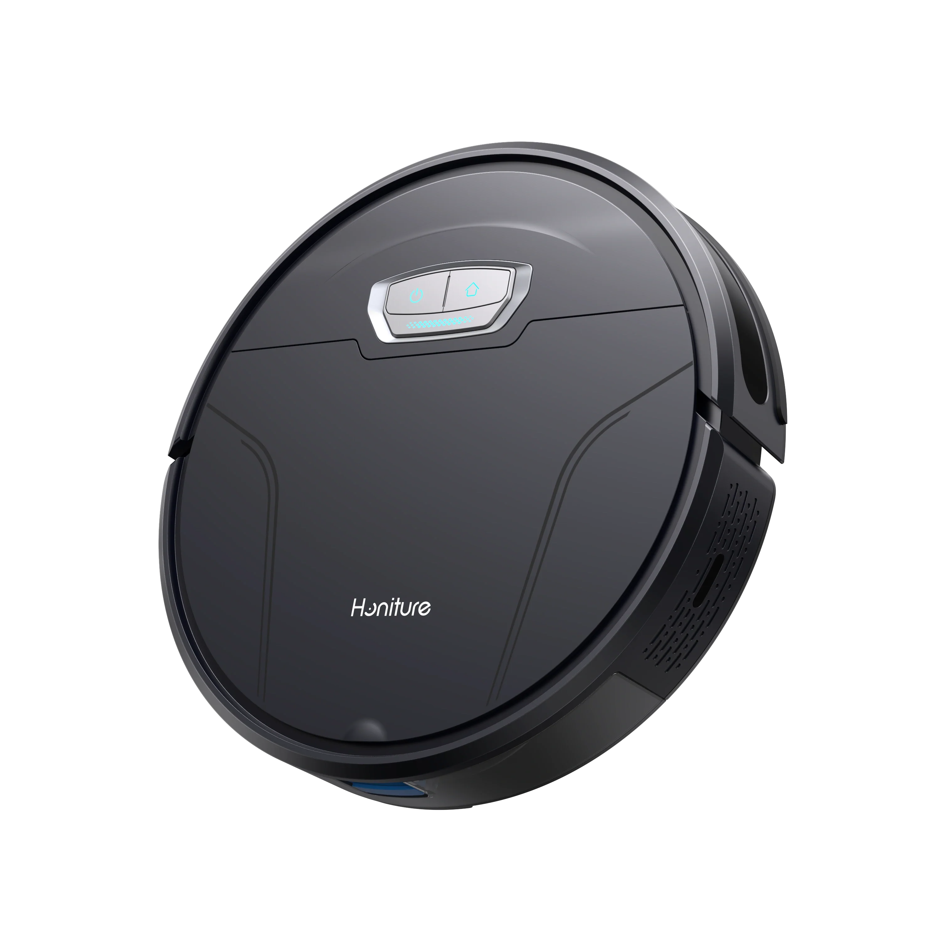 Honiture G20 Pro robotic vacuum in dark gray with top display panel