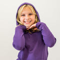 Hooded jogger set, royal purple hoodie with hood and kangaroo pocket